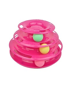 Игрушка для кошек башня с мячами розовая 25х25 5х9 5 см PF TOWER 03 Pets & friends