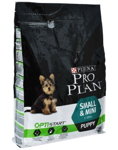 Сухой корм для щенков OptiStart Small Mini Puppy для мелких пород курица 3кг Pro plan