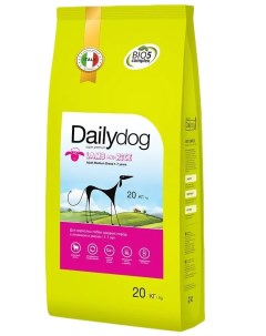 Сухой корм для собак Adult Medium Breed для средних пород ягненок и рис 20кг Dailydog