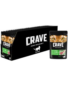 Корм консервированный для взрослых кошек с ягнёнком в соусе 30 шт по 70г Crave