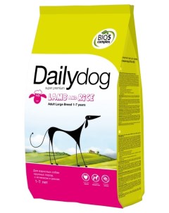 Сухой корм для собак Adult Large Breed для крупных пород ягненок и рис 3кг Dailydog