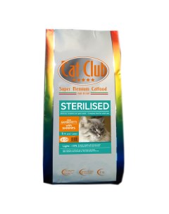 Сухой корм для кошек Sterilised Shrimps креветка для стерилизованных 1 5кг Cat club
