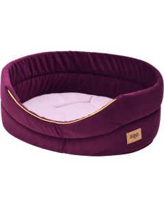 Лежанка для кошек и собак велюр текстиль 30x43x16см фиолетовый Zooexpress