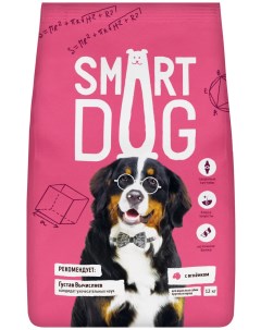 Сухой корм для собак для крупных пород ягненок 12кг Smart dog