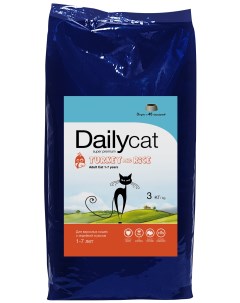 Сухой корм для кошек Adult индейка и рис 3кг Dailycat
