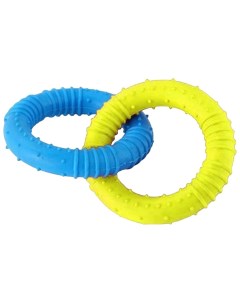 Игрушка для собак Кольца с шипами цвет 1 синий цвет 2 желтый Keyprods