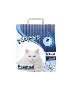 Впитывающий наполнитель Premium Brilliant силикагелевый 5 л Pussy-cat