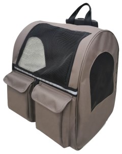 Рюкзак переноска для животных Путешественник на колесах 43x28x46 см коричневый Триол
