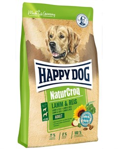Сухой корм для собак NatureCroq Adult ягненок рис 15кг Happy dog