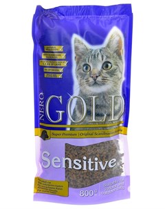 Сухой корм для кошек Super Premium ягненок 0 8кг Nero gold