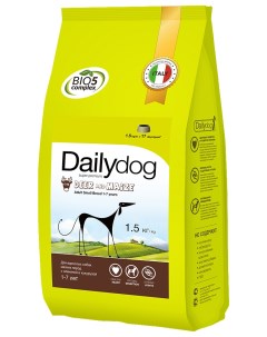 Сухой корм для собак Adult Small Breed оленина и кукуруза 1 5кг Dailydog