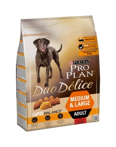 Сухой корм для собак Duo Delice Medium Large Adult говядина и рис 2 5кг Pro plan