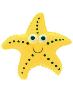 Игрушка пищалка для собак Морская Звезда виниловая желтая 12 см Nobrand