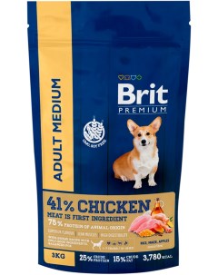 Сухой корм для собак Premium by Nature Adult курица 1 кг Brit*