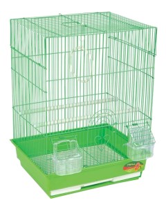 Клетка для птиц A4005 35 х 28 х 46 см зеленая решетка зеленый поддон Триол