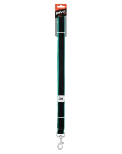Поводок для собак Premium Цветной край 2 5 см x 5 м зеленые края Saival