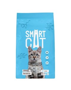 Сухой корм для кошек для стерилизованных лосось 1 4 кг Smart cat