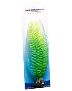 Растение силиконовое аквариумное светящееся в темноте 8 х 23 см зелёное Nobrand