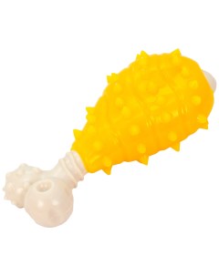 Игрушка для собак Куриная ножка с ароматом курицы желтая 12 х 6 см Marli