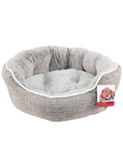 Лежанка для кошки собаки искусственный мех текстиль 59x68x22см серый Pet choice