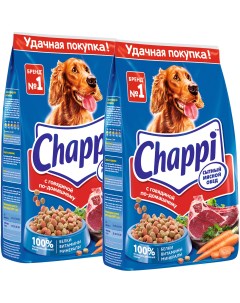 Сухой корм для собак с говядиной 2 шт по 2 5 кг Chappi