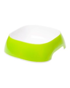 Одинарная миска для собак пластик зеленый белый 0 75 л Ferplast