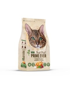 Сухой корм для кошек Fresh Meat Adult Cat индейка с рисом 7 кг Prime ever