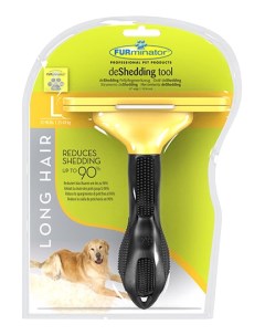 Фурминатор для собак Long Hair L для длинношерстных крупных пород желтый Furminator