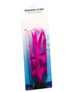 Растение силиконовое аквариумное светящееся в темноте 8 х 22 см фиолетовое Nobrand