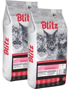 Сухой корм для кошек Sensitive Adult Cat Lamb с ягненком 2 шт по 10 кг Blitz
