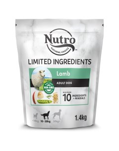 Сухой корм для собак при чувствительном пищеварении ягненок розмарин 1 4кг Nutro