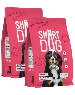 Сухой корм для собак для крупных пород ягненок 2шт по 12кг Smart dog