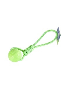 Игрушка для собак Мяч на веревке термопластичная резина 7х33см Pet star