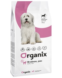Сухой корм для собак с ягненком и рисом для крупных пород 18 кг Organix