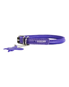 Ошейник для собак WAUDOG Glamour круглый для длинношерстных фиолетовый 10мм 39 47см Collar