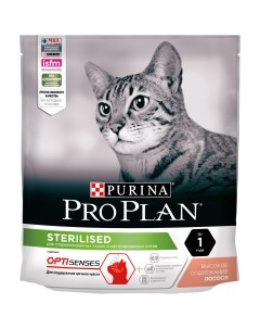 Сухой корм для кошек Sterilised для органов чувств лосось 8шт по 400 г Pro plan