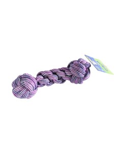 Игрушка для собак Гантель веревочная фиолетовая текстиль 24см Pet star