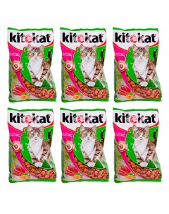 Сухой корм для кошек Телятинка аппетитная 6 шт по 350 гр Kitekat