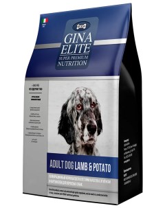 Сухой корм для собак Elite Adult Dog ягненок картофель 20 кг Gina