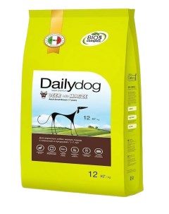 Сухой корм для собак Adult Small Breed оленина и кукуруза 12кг Dailydog