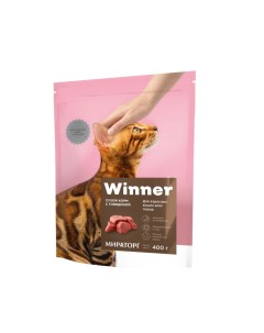 Сухой корм для кошек с говядиной 400 г Winner