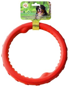 Игрушка для собак кольцо плавающее большое пластикат 24 5 см красная Зооник