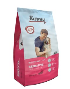 Сухой корм для собак Sensitive Medium Maxi средних и крупных пород лосось 2кг Karmy