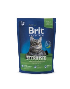 Сухой корм для кошек Premium Cat Sterilised утка с курицей и куриной печенью 0 8кг Brit*
