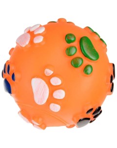 Игрушка для собак Мяч лапки разноцветные 6 5 см Уют