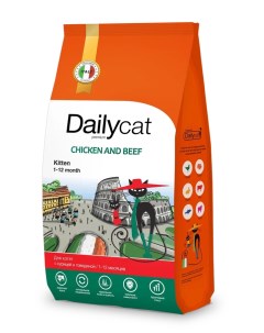 Сухой корм для котят и беременных кошек Casual Line курица и говядина 400г Dailycat