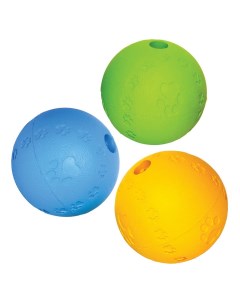 Игрушка для собак резиновая Мяч для лакомств голубая 8см Rosewood