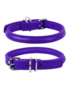 Ошейник для собак GLAMOUR повседневный кожа фиолетовый обхват шеи 20 25 см Collar