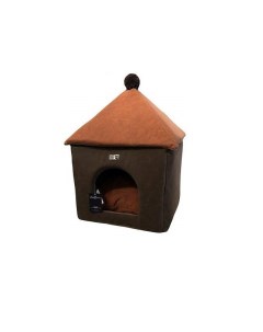 Домик для кошек для собак DogBed коричневый 45x45x60см Anteprima