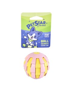 Игрушка для собак Мяч для лакомств розовый термопластичная резина 6 5см Pet star